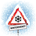 Verkehrszeichen Achtung Schneefahrbahn Winterdienst